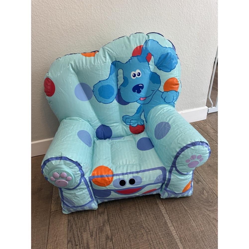 Vintage Fisher Price Blue's Clues Inflatable Talking Silly Seat 2003